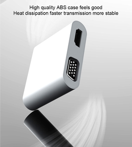 4 trong 1 <span class=keywords><strong>USB</strong></span> 3.0 HUB ABS nhựa trường hợp Type-C HDMI adapter 4K 30Hz Trắng VGA chuyển đổi Dock dự Type-C <span class=keywords><strong>prot</strong></span> Cổ Phiếu có sẵn - Product Image 5