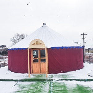 5m ger tente de glamping moderne préfabriquée <span class=keywords><strong>maison</strong></span> en bois à dôme de yourte mongole de luxe à vendre - Product Image 2