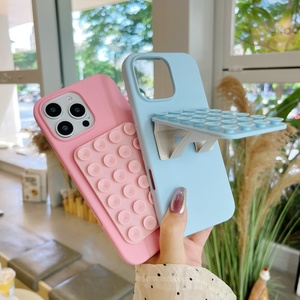 Coque de Téléphone en Silicone à Ventouse pour <span class=keywords><strong>iPhone</strong></span> avec Support Intégré, Support de Téléphone Mobile Coloré en Silicone, Accessoires de Support de Téléphone - Product Image 1