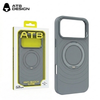 Étui de téléphone intelligent magnétique caché ATB pour iPhone 18 15 Pro, coque antichoc en TPU, couleur unie