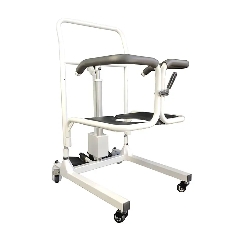 센양 메디컬 전동 쉬운 유압 이동 변기 용품 휠체어 환자 이송 리프트 화장실 의자