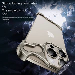 Creative Armor Heterosexual Skeleton Half-Pack Funda de teléfono para <span class=keywords><strong>Apple</strong></span> para iPhone <span class=keywords><strong>14</strong></span> Funda protectora de metal Hollow Frameless Feature - Product Image 4