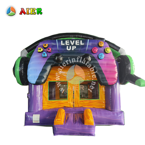 Casa Gonfiabile per Giochi con Cuffie Giganti e Pulsanti di Gioco per Feste per Bambini, Eventi di <span class=keywords><strong>Gaming</strong></span>, Noleggio Commerciale, Attrezzature <span class=keywords><strong>da</strong></span> Gioco - Product Image 1