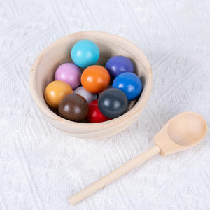 Offre Spéciale bébé <span class=keywords><strong>bois</strong></span> perle couleur jeux coloré tri jouets pour les tout-petits <span class=keywords><strong>arc</strong></span>-<span class=keywords><strong>en</strong></span>-<span class=keywords><strong>ciel</strong></span> boule tri tasses bol cuillère <span class=keywords><strong>12</strong></span> pièces de couleur - Product Image 3