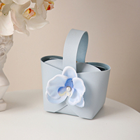 Faveur de mariage de luxe bonbons sacs en cuir invité souvenir cadeaux emballage avec fleur déco bébé douche fête bonbons sac à main