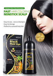 Wholesale Private Label Best Price Natural Herbal Black Dye Hair Color Shampoo - Product Image 3