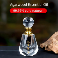 Huile Essentielle de Résine d'Agarwood 100% Pure Qingruhai pour Tous Types de Peau, Extraction Supercritique, Douce, Nourrissante aux Herbes