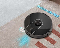 Robot aspirateur avec station de vidage automatique, lavage et séchage des serpillères pour le nettoyage domestique, au bureau et commercial
