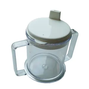 DL142 दैनिक में रहने वाले सहायता दो संभालती एक टोंटी के साथ प्लास्टिक मग ढक्कन हल्के पीने कप फैल-प्रतिरोधी वयस्क सिप्पी कप