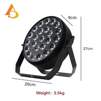 Éclairage de scène AICPOSE Rgbwa Uv 24x18w, projecteur LED plat, contrôle DMX