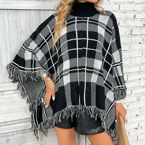 Knitwear Women Cable Knit Cape <strong>Poncho</strong> Knitted Sweater Tops <strong>Jumper</strong> Knit - Product Image 4