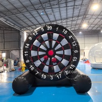 Jeux de fléchettes de football gonflables en PVC pour l'extérieur, vente directe, très demandés pour les fêtes de Noël