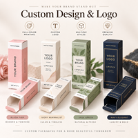 Boîte d'emballage personnalisée haut de gamme pour rouge à lèvres et vernis à ongles, film mat, design autoportant, impression logo quadricolore