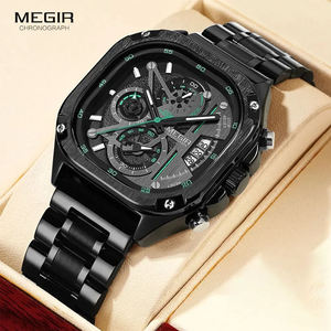 Personaliza Tu Propio Logotipo, Reloj Megir 2217 para Hombre, Reloj de Pulsera Cuadrado de Lujo, Resistente al Agua, con Esfera Cuadrada - Product Image 6