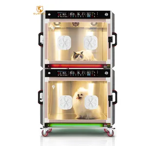 EUR PET Factory Price Automatic Icu Warm Cage With Temperature Self-adaption Adjustment System Veterinary Pet Incubator