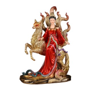 Estatua de la Diosa Nianiang de Nueve Colas, Empress Qingqiu, Forma Real, para Culto en el Hogar, Nueve Señoras Guerreras - Product Image 5