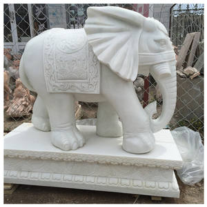 Outdoor Garden Ornament elefante di pietra fontana - Product Image 5