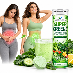 Comprimés effervescents personnalisés Super Greens avec des fruits et légumes verts pour adultes, soutien à la santé digestive - Product Image 1