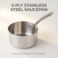 Casserole en acier inoxydable 304 de qualité supérieure pour la préparation de sauces gourmandes, ustensiles de cuisine professionnels pour restaurants, qualité d'exportation