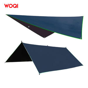 Tente imperméable Woqi en toile 300x300 cm, carrée, en polyester, type V, avec piquets de sol, abri de camping - Product Image 1