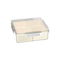 Plateau de service rond multifonctionnel en PP, durable, transparent, avec couvercle rabattable, qualité alimentaire, écologique, pour bonbons et en-cas