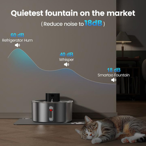 Offre Spéciale : Distributeur d'eau intelligent pour animaux de compagnie, luxueux, écologique, en acier inoxydable, à chargement automatique, 3,2 L, ultra silencieux, avec filtration multicouche - Product Image 4