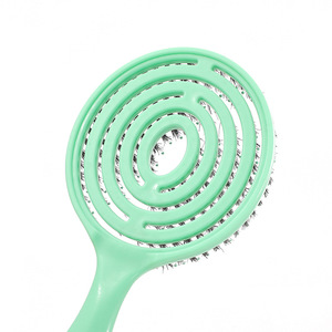 Peigne de massage évidé en plastique grande capacité pour coiffage, bouclage et lissage à domicile - Product Image 3