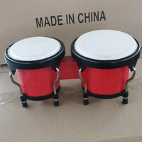 4+5-inch ABS Plastic Bongo Drum Percussion Instrument Plastic Drum Set with Integrated Design Direct Supply Manufacturer