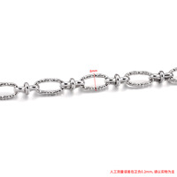 Multi-style Acier inoxydable Titane Acier Chaîne Indentation Twist Oval Cross DIY Bracelet Accessoires Plaqué Or