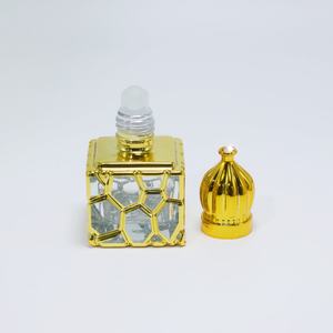 Botellas de Perfume de Vidrio con Rodillo, Estilo Árabe Dubai, Cuadradas, de Lujo, con Recubrimiento UV, Vacías, de 10 ml, para Aceites Esenciales, Venta al Por Mayor - Product Image 4