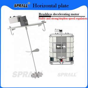 Agitateur de plaque horizontal pour réservoir industriel SPRALL, mélangeur portable, mélangeur à palette en acier inoxydable, mélangeur électrique sur tête - Product Image 3