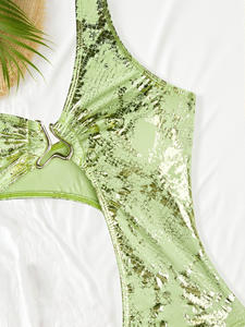 RUIQUWIN 2026 Nouveau style Maillot de bain une pièce Femme Sexy Échancré Asymétrique Bikini uni Tenue de plage Été Piscine Vacances - Product Image 4