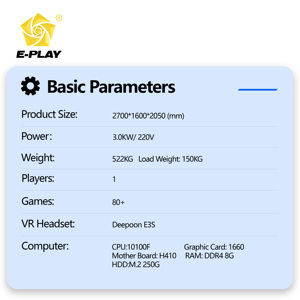 <span class=keywords><strong>Simulateur</strong></span> <span class=keywords><strong>de</strong></span> <span class=keywords><strong>vol</strong></span> VR 9D personnalisable Eplay Factory, jeu <span class=keywords><strong>de</strong></span> simulation <span class=keywords><strong>de</strong></span> <span class=keywords><strong>vol</strong></span> avec actuateurs <span class=keywords><strong>de</strong></span> mouvement 6DOF, casque VR autonome pour l'extérieur - Product Image 4