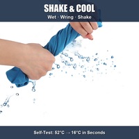 Serviette rafraîchissante portable en microfibre pour adulte, séchage rapide, effet froid instantané, couleur unie, pour le sport, avec impression par sublimation de logo personnalisé