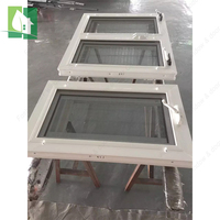 Fenêtre à battant de style français avec verrou à manivelle, durable, double vitrage, résistante aux intempéries, design intérieur, horizontale, en PVC.