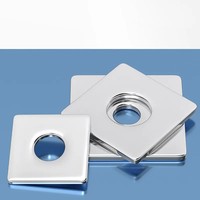 Rondelle carrée plate en acier inoxydable sur mesure DIN436, joint carré en métal, rondelle carrée pour mur rideau et support solaire