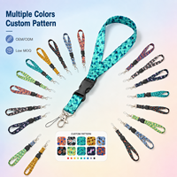 Porte-badge en polyester avec logo personnalisé, sangle à transfert thermique, taille sur mesure, vente en gros