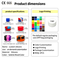 Vente en gros de pots en silicone ronds portables et étanches pour les voyages, avec couvercles, contenants de stockage multi-tailles, logo personnalisé, couleur, emballage en sachet OPP