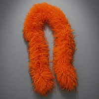 Boa en plumes de dinde orange 1 à 20 plis pour la décoration de fêtes à domicile, Halloween, le bricolage, les vêtements, les costumes, la danse et les accessoires