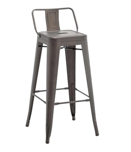 Chaises de salle à manger classiques modernes en métal à pieds hauts pour bar, hôtel et restaurants en plein air, chaise minimaliste vintage française - Product Image 1