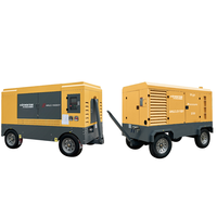 Compresor de aire de tornillo rotativo diésel portátil de alta presión 1200 CFM 1300 CFM 1600 CFM 20 bar para perforación y minería