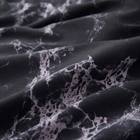 Ensemble de housse de couette 3 pièces, qualité garantie, 100% polyester, noir, respirant, technique de tissage imprimé, literie en microfibre