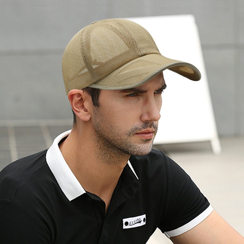 Men's Lightweight Baseball Cap With Big Brim – UV Protection & Breathable Mesh - View #9