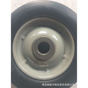 Rueda de Goma Sólida de 6 x 1.5 Pulgadas con Banda de Rodadura Firme, Industrial, de Alta Resistencia, Color Gris - Product Image 4