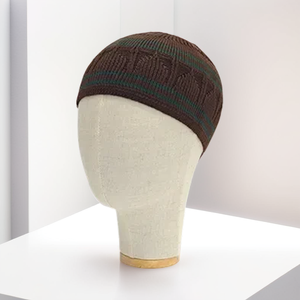 Gorro de oración Kufi de punto duradero de primera calidad para hombres musulmanes Gorro étnico con patrón de ganchillo colorido - Product Image 1