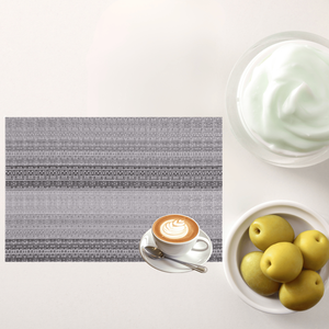 Vente en gros tapis anti-brûlure de couleur dégradée support de napperon en PVC tapis de mariage personnalisé tapis de drainage de cuisine napperon à rayures - Product Image 1