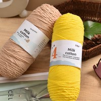 Fil de coton doux 4 plis pour le crochet et le tricot DIY, amigurumi, couvertures, écharpes, chapeaux