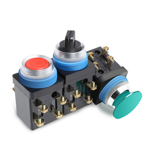 Interruptor de Botón Pulsador La18-22J 2NO2NC con Terminal de Tornillo, Sin Iluminación, IP40, Plástico, Vida Útil Mecánica de 300.000 Ciclos - Product Image 1