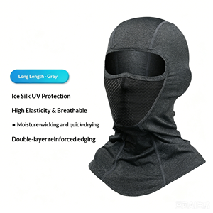 Balaclava d'été en soie glacée, styles variés, protection UV, respirante, séchage rapide, élastique, masque intégral pour vélo de route, VTT, moto - Product Image 6