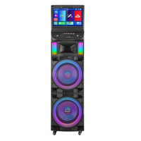 Diamond DM-12-V2201 Enceinte de Scène Karaoké Tout-en-un Puissante 300W avec Double Woofer 12'' 2 Voies, Rechargeable, Android 13.0, 32 Go